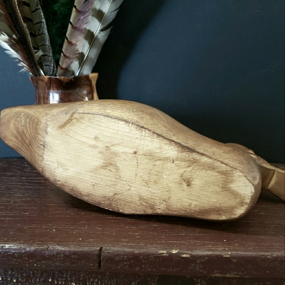 Handcarved wooden duck decoy, Cozy Cabincore, man cave, hunting lodge - Picture 11 of 11